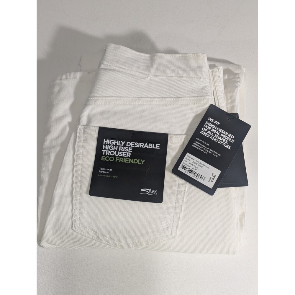Silver Jeans Co. Women's Highly Desirable‎ High Rise Trouser Leg Pants, 24/31
